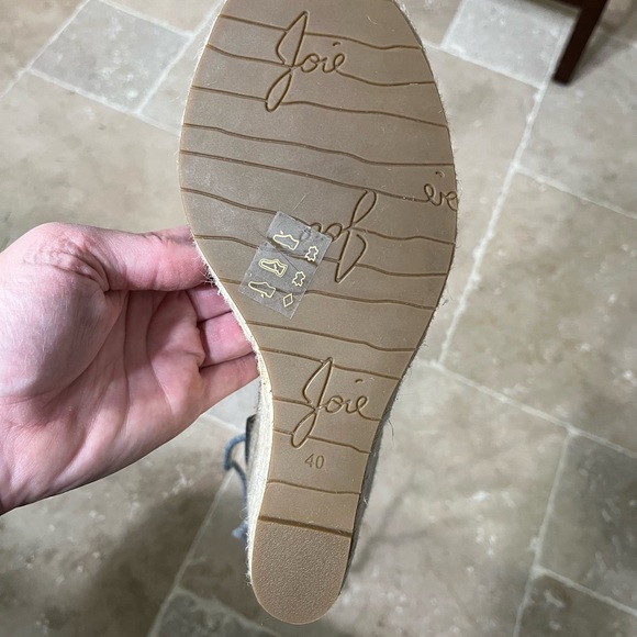 Joie Blue Phyllis Sandal Wedges - size 40 - never worn - Picture 5 of 6